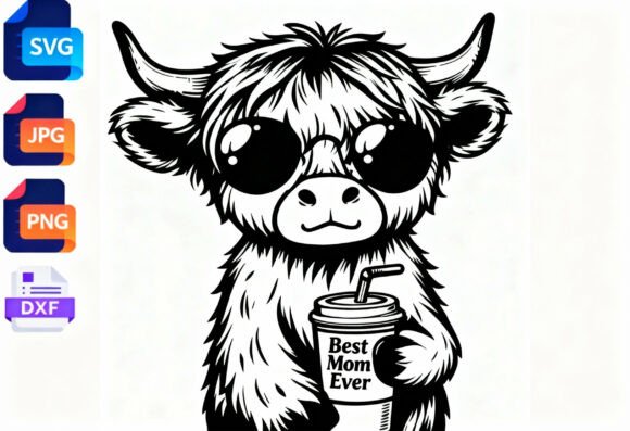 Highland Cow Best Mom Ever SVG Review