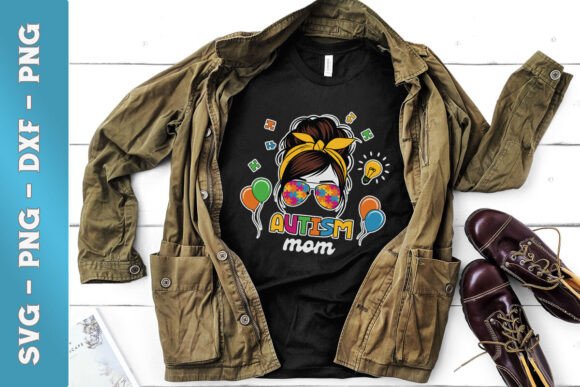 Messy Bun Autism Mom Awareness SVG Review